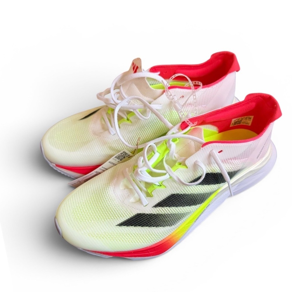 NWOB Adidas Adizero Boston 12 W Running Shoes Solar Yellow Lucid Pink Womens 7